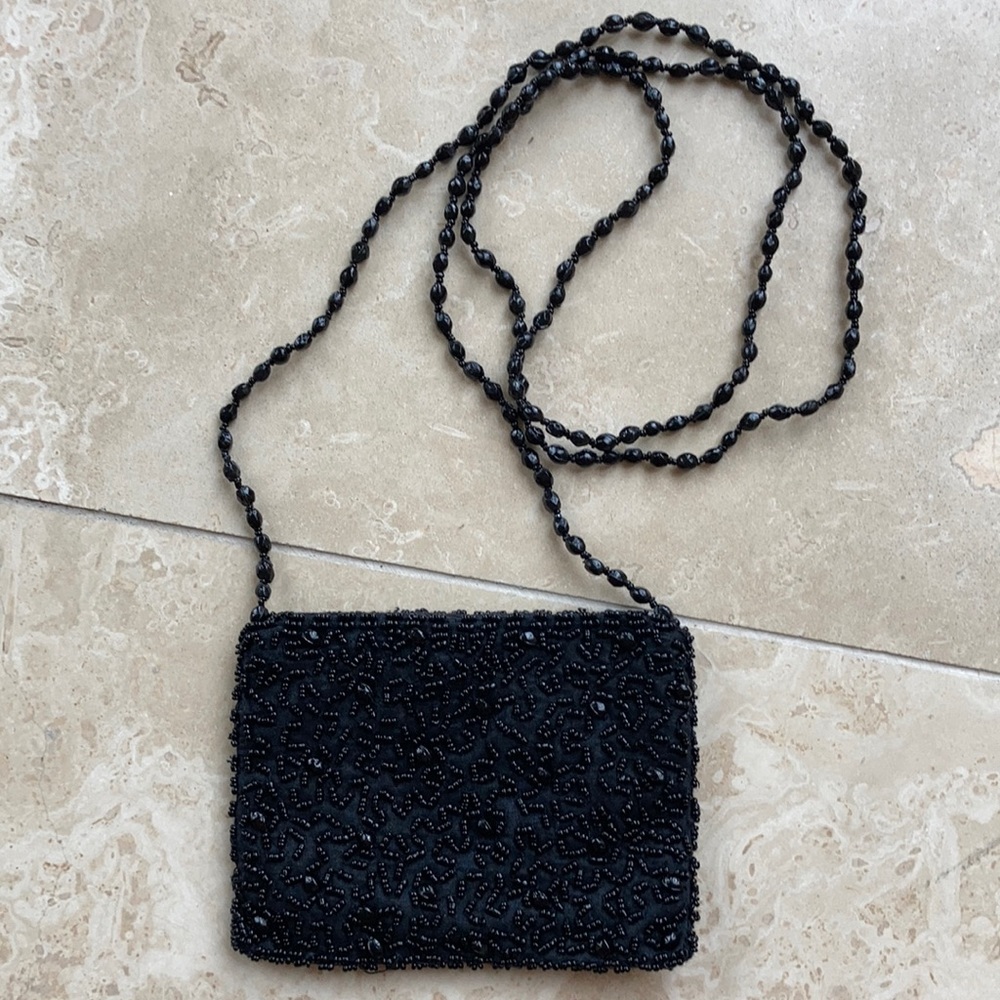 Pierre Urbach small beaded bag black